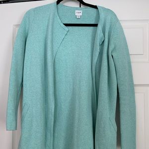 Jcrew long thick cardigan light blue